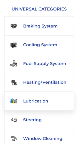 Search for selected and popular categories