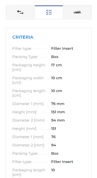 Screenshot showing the criteria for the article